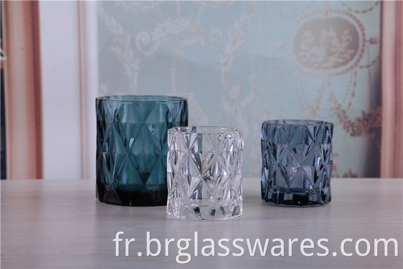 Diamond Candle Glass Jar for Candle Making